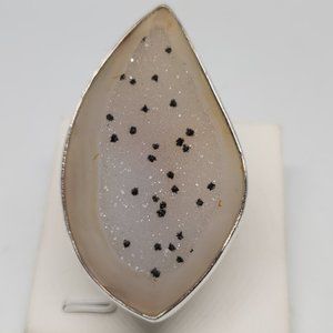 Huge Charles Albert Agate Sterling Ring